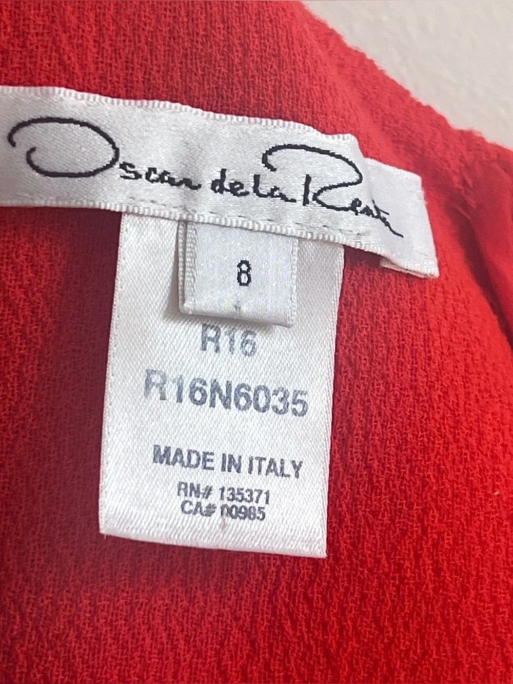 Oscar de la Renta Red Wool Sheath Dress IT 42 / US 8 - Picture 3 of 8